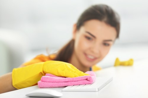 Regular review of health and safety practices in a cleaning service