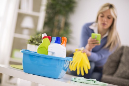 Local Brixton cleaner handling dust and grime in a flat